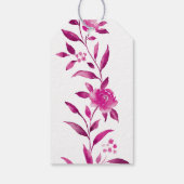 ピンクエレガントのフローラChinoiserieのモノグラ結婚ム ギフトタグ (裏面)