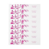 ピンクエレガントのフローラChinoiserieのモノグラ結婚ム ラップアラウンドラベル (シート)