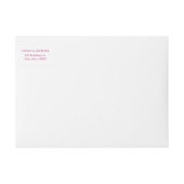 ピンクエレガントのフローラChinoiserieのモノグラ結婚ム ラップアラウンドラベル (正面)