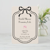 ピンクエレガントのブライダルシャワー 招待状 (スタンド正面)
