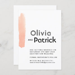 ピンクエレガントのブラシ線。モダンシンプル結婚s セーブザデート