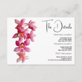 ピンクエレガントのブルゴーニュの花詳細カード エンクロージャーカード (正面)