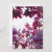 ピンクエレガントのブーゲンビリア素朴フローラ結婚ズ 招待状 (裏面)