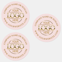 ピンクエレガントのプロモーション会社のロゴ ラベル