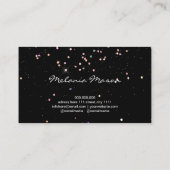 ピンクエレガントのホログラフィックグリッターメイクアップアーティスト 名刺 (裏面)