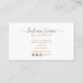 ピンクエレガントのホログラフィック爪、 ネイル名刺 名刺 (裏面)