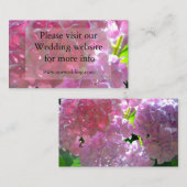 ピンクエレガントのボホ花模様花アジサイ エンクロージャーカード (正面/裏面)