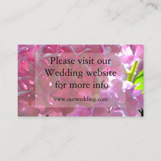 ピンクエレガントのボホ花模様花アジサイ エンクロージャーカード (正面)