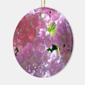 ピンクエレガントのボホ花模様花アジサイ セラミックオーナメント (左)