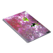 ピンクエレガントのボホ花模様花アジサイ ノートブック (右側)