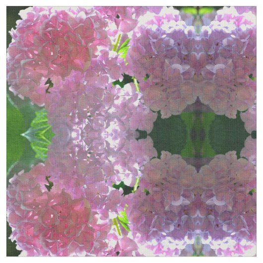 ピンクエレガントのボホ花模様花アジサイ ファブリック (クローズアップ)