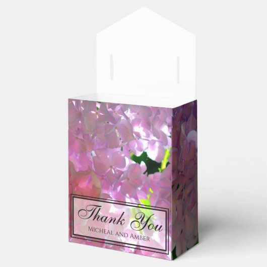 ピンクエレガントのボホ花模様花アジサイ フェイバーボックス (オープン)