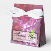 ピンクエレガントのボホ花模様花アジサイ フェイバーボックス (正面サイド)