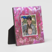 ピンクエレガントのボホ花模様花アジサイ フォトプラーク (正面)