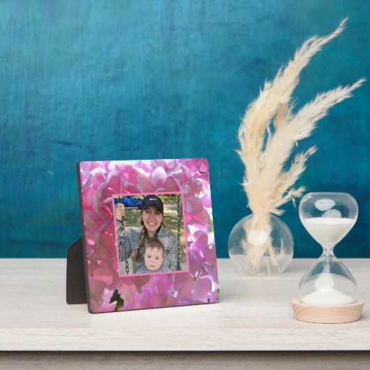 ピンクエレガントのボホ花模様花アジサイ フォトプラーク (インサイチュ)