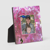 ピンクエレガントのボホ花模様花アジサイ フォトプラーク (正面)