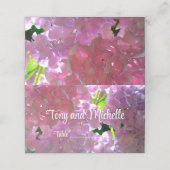 ピンクエレガントのボホ花模様花アジサイ プレイスカード (外部開封)