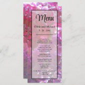 ピンクエレガントのボホ花模様花アジサイ メニュー (正面/裏面)