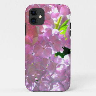ピンクエレガントのボホ花模様花アジサイ iPhone 11 ケース