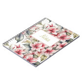 ピンクエレガントのポセチア手帳 ノートブック (左側)