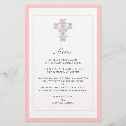 ピンクエレガントのメニューページの十字 (正面)