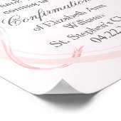 ピンクエレガントのリボン少女の確認パーティー ポスター (角)