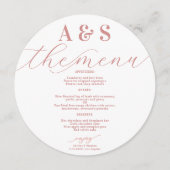 ピンクエレガントのローズ結婚スクリプト メニュー (正面)