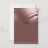 ピンクエレガントのローズ金ゴールド日付カードを保存 セーブザデート (裏面)