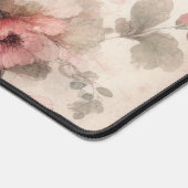 ピンクエレガントのヴィンテージインスパイアフローラ デスクマット (コーナー)
