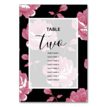 ピンクエレガントのヴィンテージ結婚バラのゲスト名