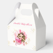 ピンクエレガントの人魚海ヒトデ赤ちゃんシャワー フェイバーボックス (正面)