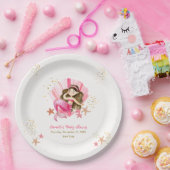 ピンクエレガントの人魚海ヒトデ赤ちゃんシャワー ペーパープレート (パーティー)