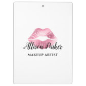 ピンクエレガントの唇メイクアップアーティスト クリップボード (裏面)