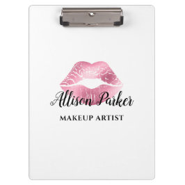 ピンクエレガントの唇メイクアップアーティスト クリップボード