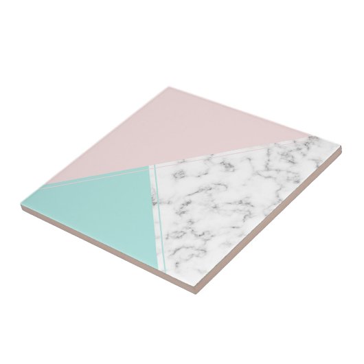 ピンクエレガントの大理石ターコイズ タイル (側面)