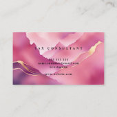 ピンクエレガントの大理石プロフェッショナル 名刺 (裏面)