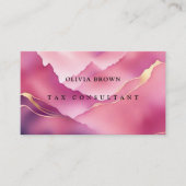 ピンクエレガントの大理石プロフェッショナル 名刺 (正面)