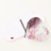 ピンクエレガントの大理石金ゴールド静脈パターン ノートブック (内部)