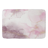 ピンクエレガントの大理石金ゴールド静脈パターン バスマット (正面)
