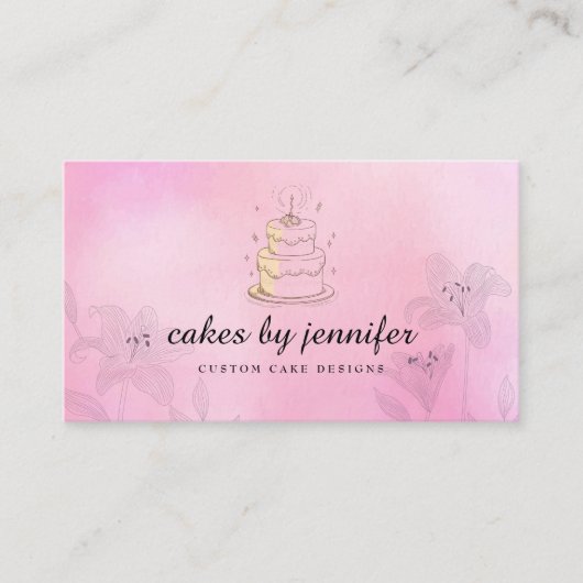 ピンクエレガントの専門ベーキング用品 名刺 (正面)