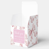 ピンクエレガントの弓の真珠の赤ちゃんシャワーの好意 フェイバーボックス (オープン)