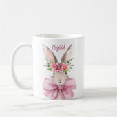 ピンクエレガントの弓バニー コーヒーマグカップ (左)