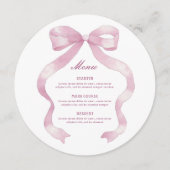 ピンクエレガントの弓ラウンド メニュー (正面)