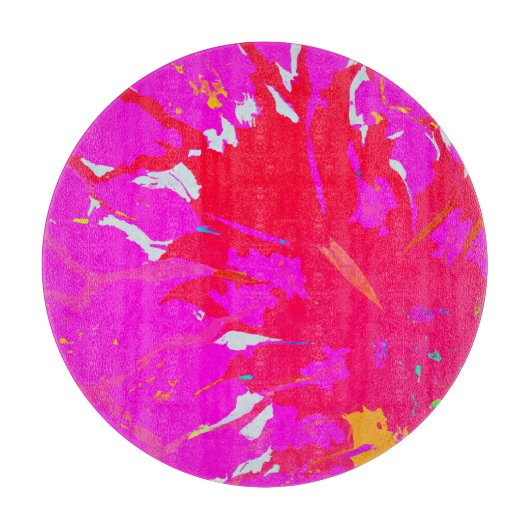 ピンクエレガントの抽象芸術パターン カッティングボード (正面)