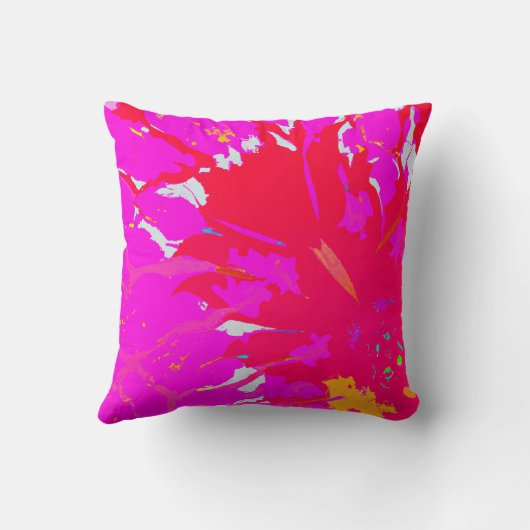 ピンクエレガントの抽象芸術パターン クッション (裏面)