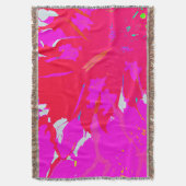 ピンクエレガントの抽象芸術パターン スローブランケット (正面縦)
