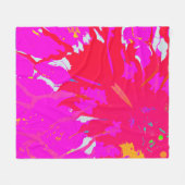 ピンクエレガントの抽象芸術パターン フリースブランケット (正面(横))