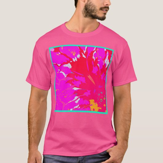ピンクエレガントの抽象芸術パターン Tシャツ (正面)