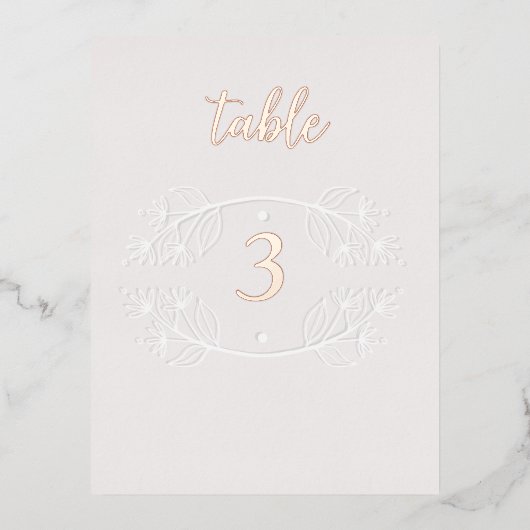 ピンクエレガントの書結婚跡の表番号 箔招待状ポストカード (正面)