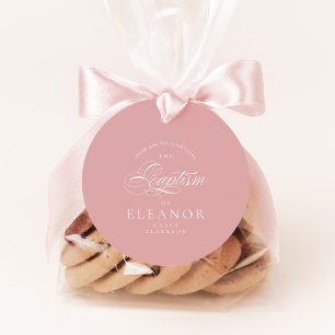 ピンクエレガントの書道バプテスマ フェイバータグ